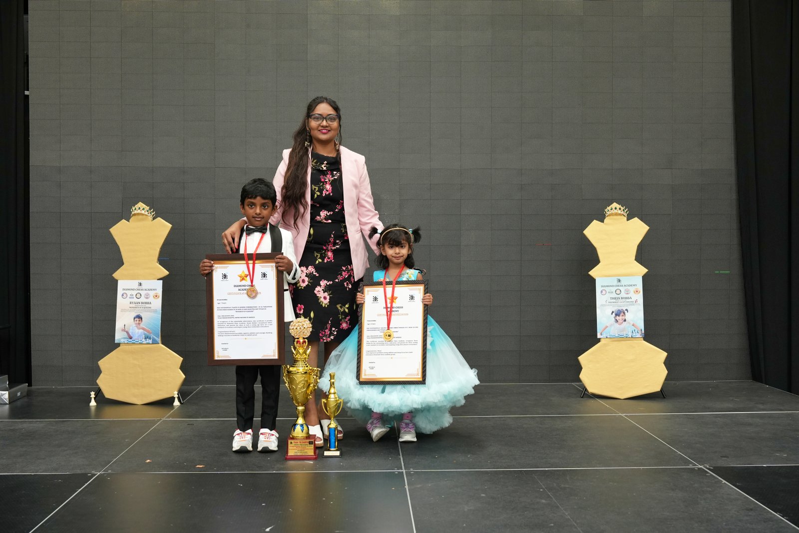 World record recognition ceremony for Diamond Chess Academy student